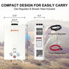 Portable Water Heater, Camplux Propane Water Heater, 2.11 GPM Tankless Gas Water Heater, On Demand Water Heater, White