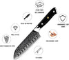 Edge VG10 Damascus Chef knife Santoku Knife with G10 Handle