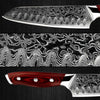 Edge VG10 Damascus Chef Knife Santoku Knife with Pakkawood Handle