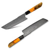 Kotetsu VG10 Chef Knife Damascus Nakiri Knife with Exotic Olive Wood Handle