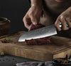 Kurenai VG10 Chef Knife Damascus Santoku Knife with Exotic Olive Wood & River Handle