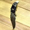 Exodus Gentleman's Folding Knife with Black Handle and Knife Sharpener