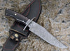 Equinox Damascus Steel Bowie Knife with Micarta Handle