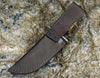 Frontier Damascus Military Knife with Exotic Olive Wood Handle