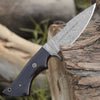 Infinite Damascus Hunting Knife with Exotic Wenge Wood Handle