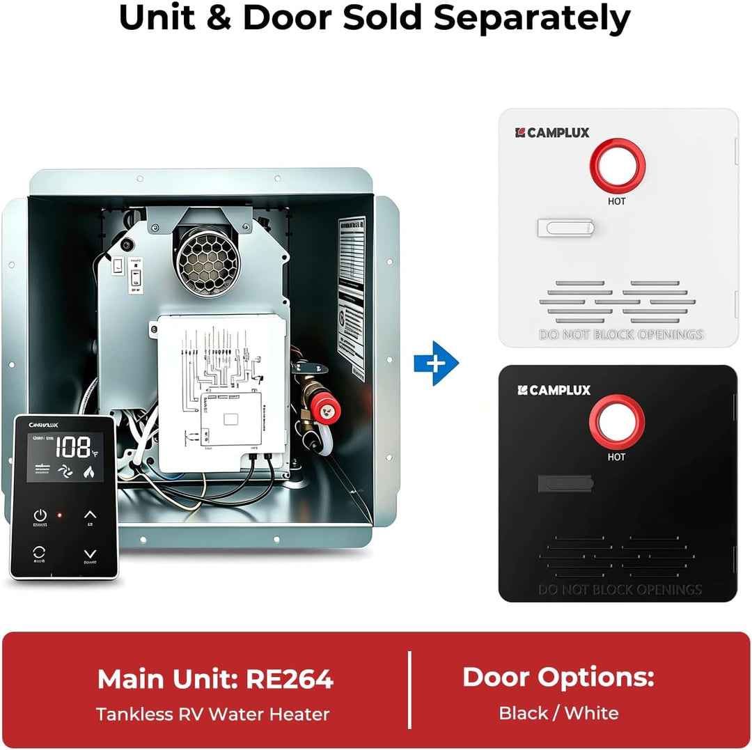 Camplux Classic 65,000 BTU RV Tankless Water Heater 2.64 GPM-White