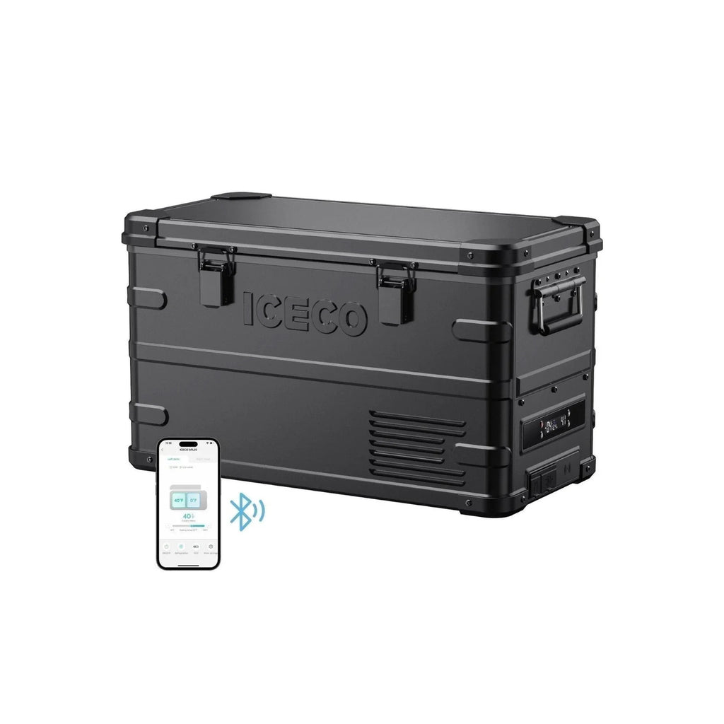 APL35 Dual Zone Aluminum Silver Fridge | ICECO | 35 LT BLACK