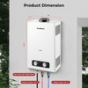 Tankless Water Heater, Camplux 2.64 GPM Outdoor Propane Water Heater, Gas Water Heater with 3.3 GPM Water Pump & Pipe Strainer for Camping, Cabins