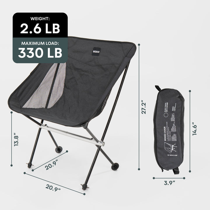 BOXIO CHAIR Set of 2 I ultralight camping chair with box
