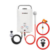 Camplux 8L Portable Gas Hot Water Heater w/ 4.3L Pump & Sink Sprayer & Shower Stand