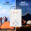 Camplux 8L Portable Gas Hot Water Heater w/ 4.3L Pump & Sink Sprayer & Shower Stand