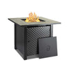 Camplux Propane Fire Pit Table, Lava Rocks, Ceramic Tabletop, 50,000 BTU Adjustable Flame, Auto Ignition