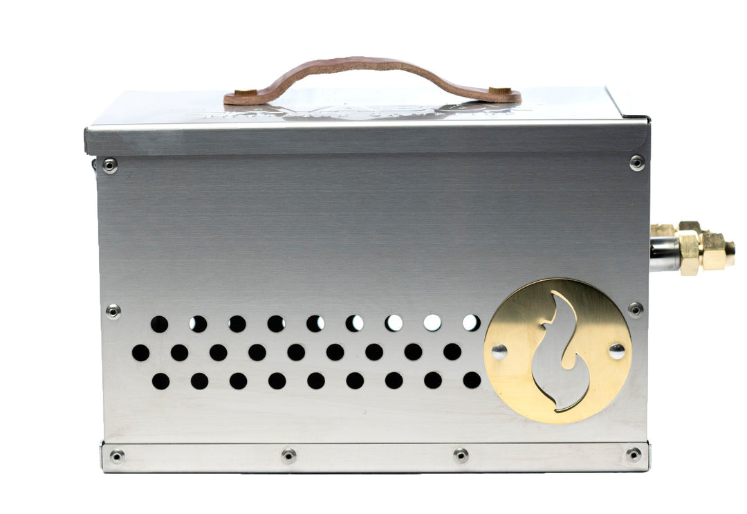 The Hekla: 304 Sexy Stainless Steel LavaBox with Dual-Burner