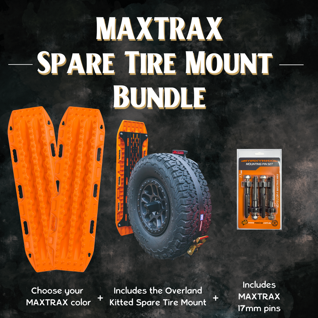 MAXTRAX MKII x Overland Kitted Spare Tire Mount Bundle