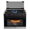 Camplux RV Stove Gas Range Oven w/ 3 Burners Cooktop 17 Inches ELITE