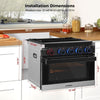 Camplux RV Stove Gas Range Oven w/ 3 Burners Cooktop 17 Inches ELITE