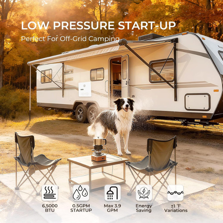 2.64GPM Tankless RV Hot Water Heater  Elite With Remote Control