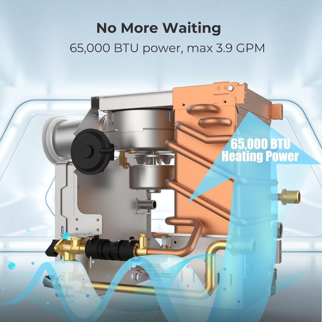 2.64GPM Tankless RV Hot Water Heater  Elite With Remote Control