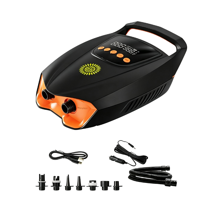 SOL 12V 20PSI Dual Power High Pressure Electric Pump With Battery &amp; USB Charger