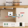 Camplux On Demand Hot Water Heater Electric Tankless 120V - 3.5kW | White