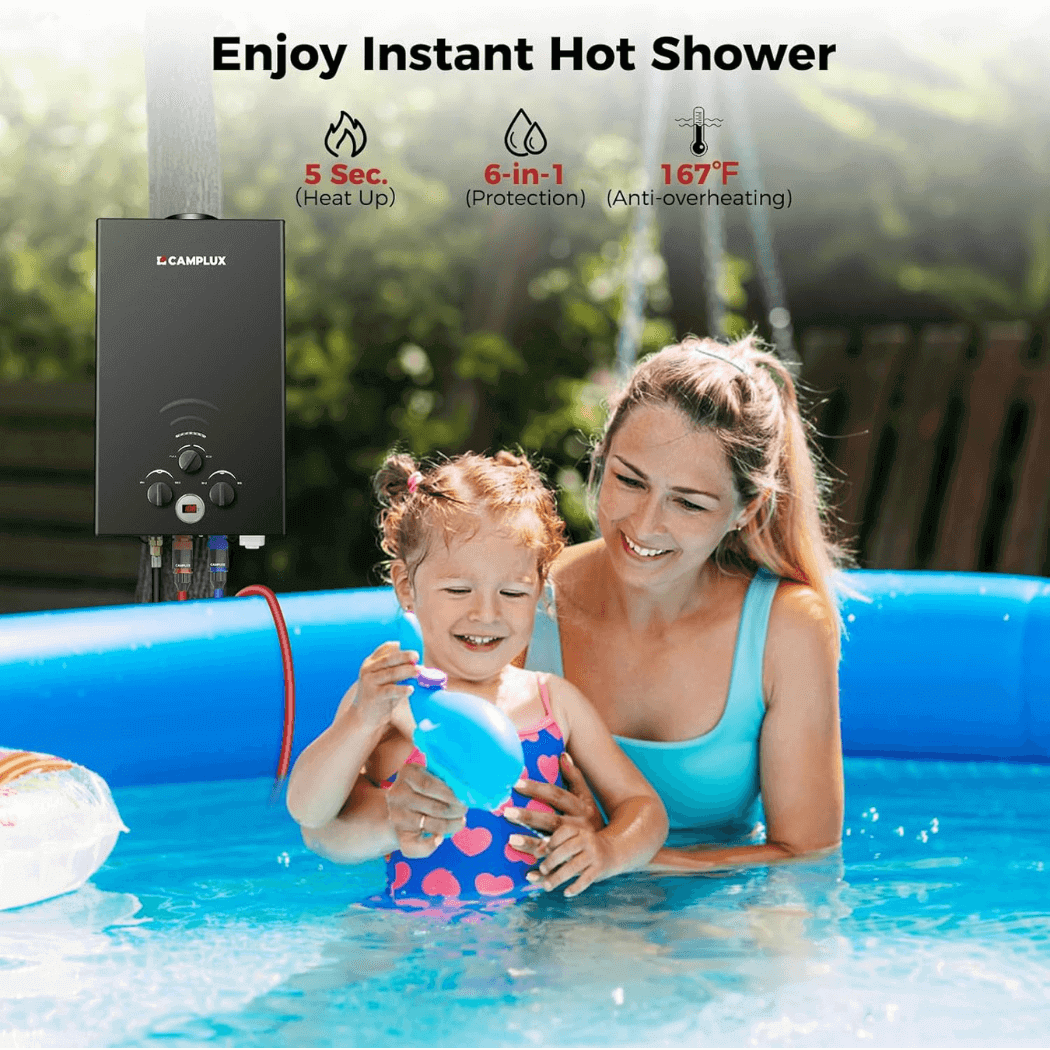 Camplux BW264B Camping Water Heater Propane