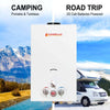 Camplux 2.64 GPM Propane Portable Gas Water Heater With Digital Display, White