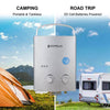 Camplux 5L 1.32 GPM Outdoor Portable Propane Tankless Water Heater - Silver