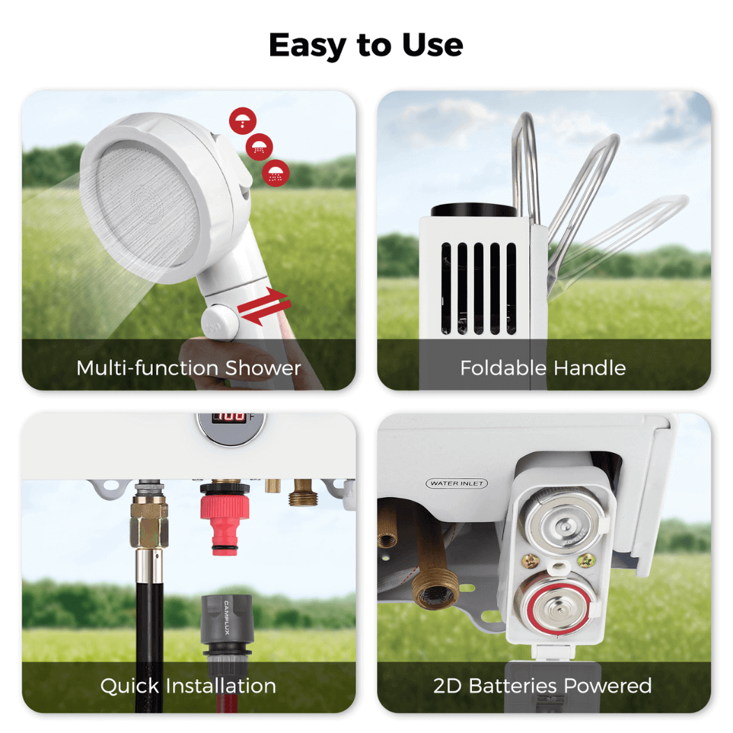 Camplux BW158 Camping Water Heater Propane