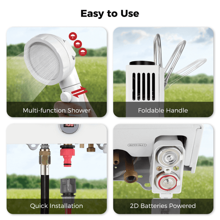 Camplux BW158 Camping Water Heater Propane