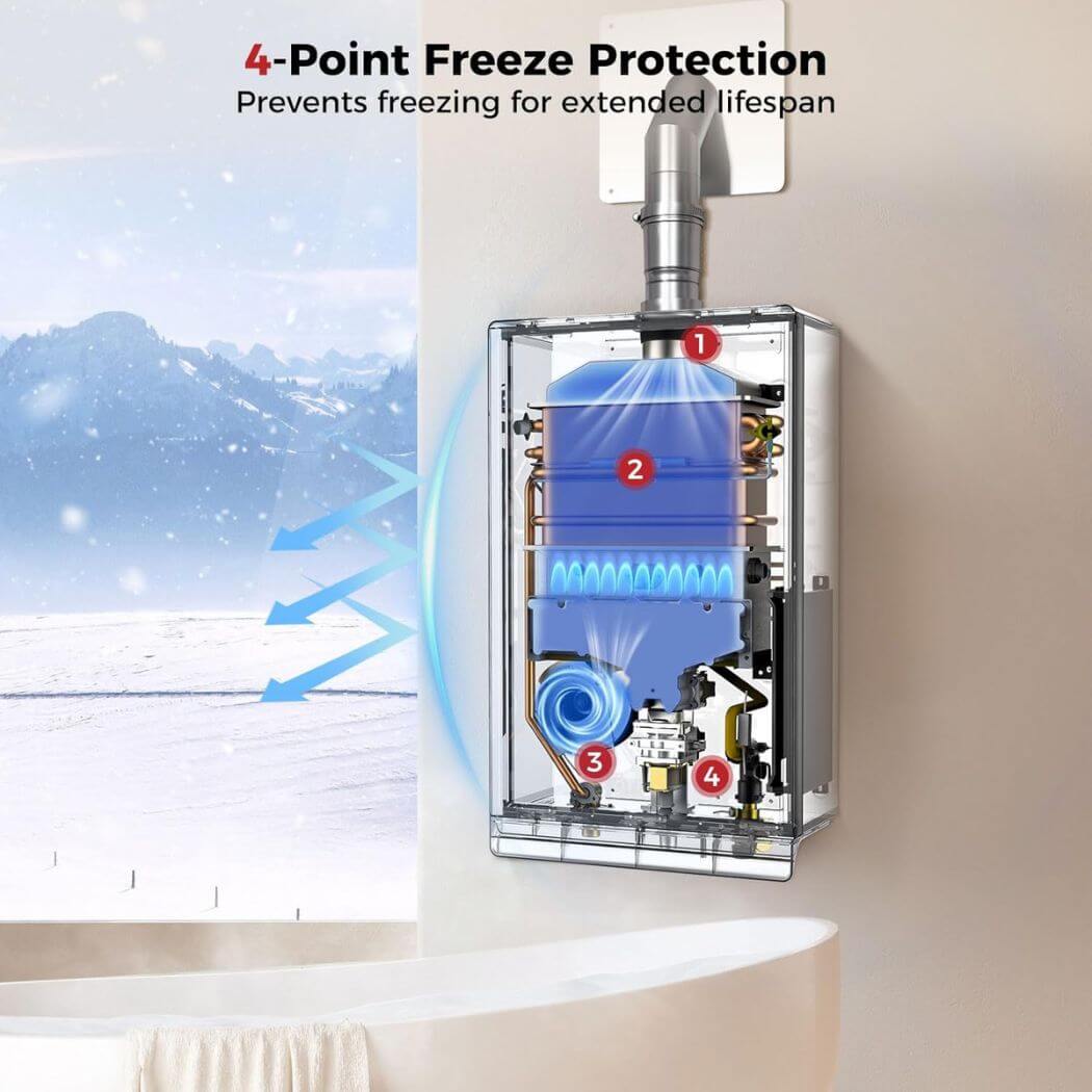 Camplux Climatech 7 Indoor Tankless Gas Water Heater 6.86 GPM | White