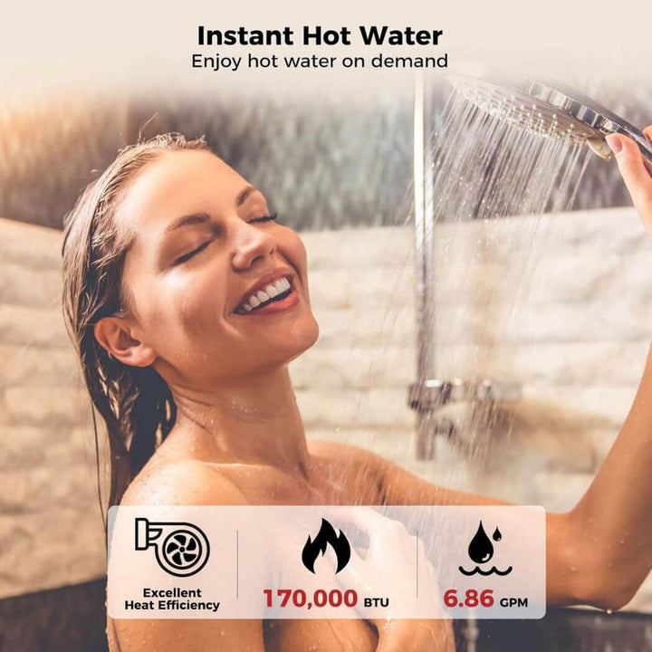 Camplux Climatech 7 Indoor Tankless Gas Water Heater 6.86 GPM | White