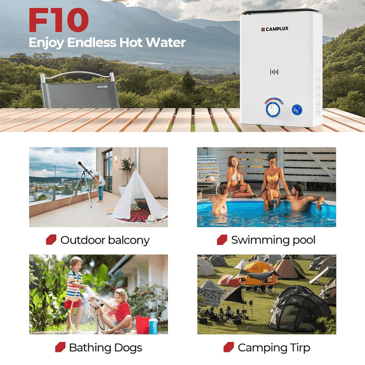 Camplux First F10 Pro LPG Camping Water Heater Pump Kit
