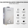 Portable Propane Tankless Water Heater , Camplux 2.11 GPM On Demand Camping Gas Water Heater, Gray
