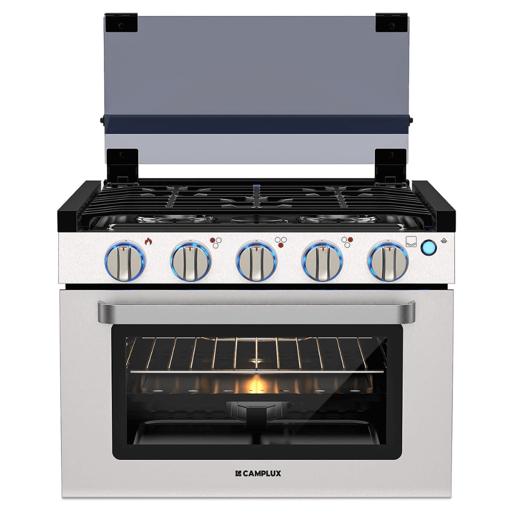 Camplux RV Stove Gas Range Oven w/ 3 Burners Cooktop 17 Inches CLASSIC