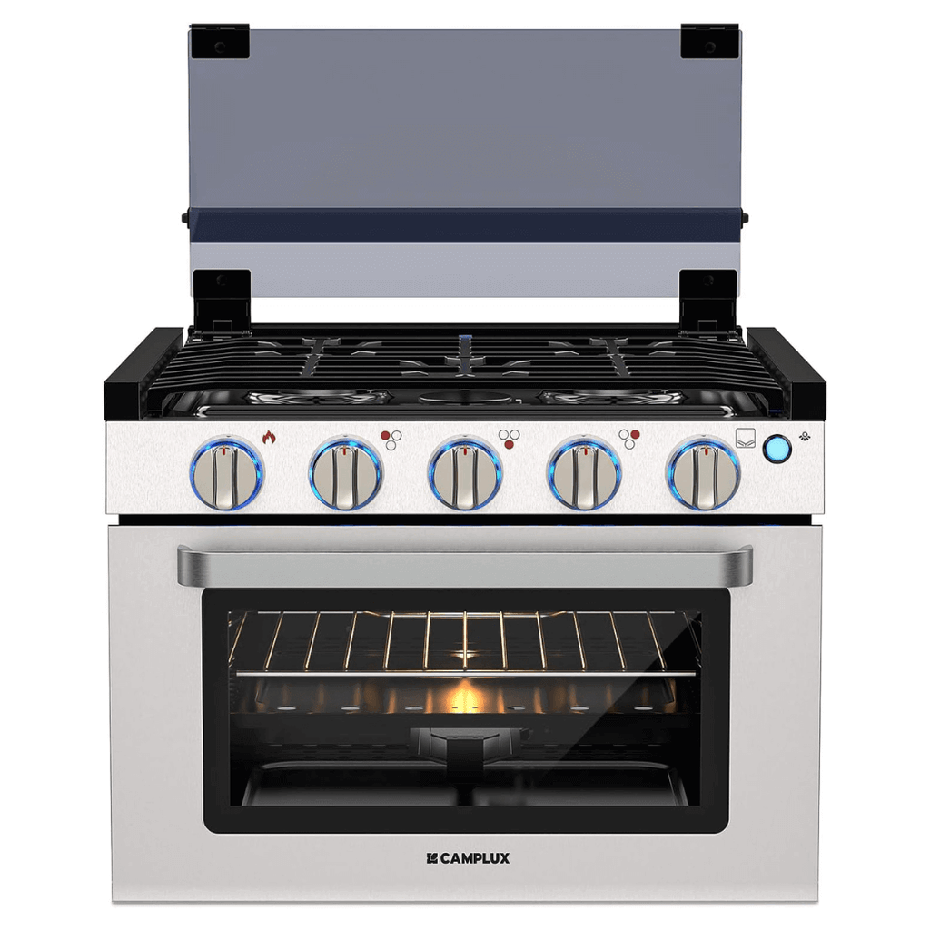 Camplux RV Stove Gas Range Oven w/ 3 Burners Cooktop 17 Inches CLASSIC
