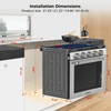 Camplux RV Stove Gas Range Oven w/ 3 Burners Cooktop 21 Inches CLASSIC