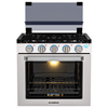 Camplux RV Stove Gas Range Oven w/ 3 Burners Cooktop 21 Inches CLASSIC