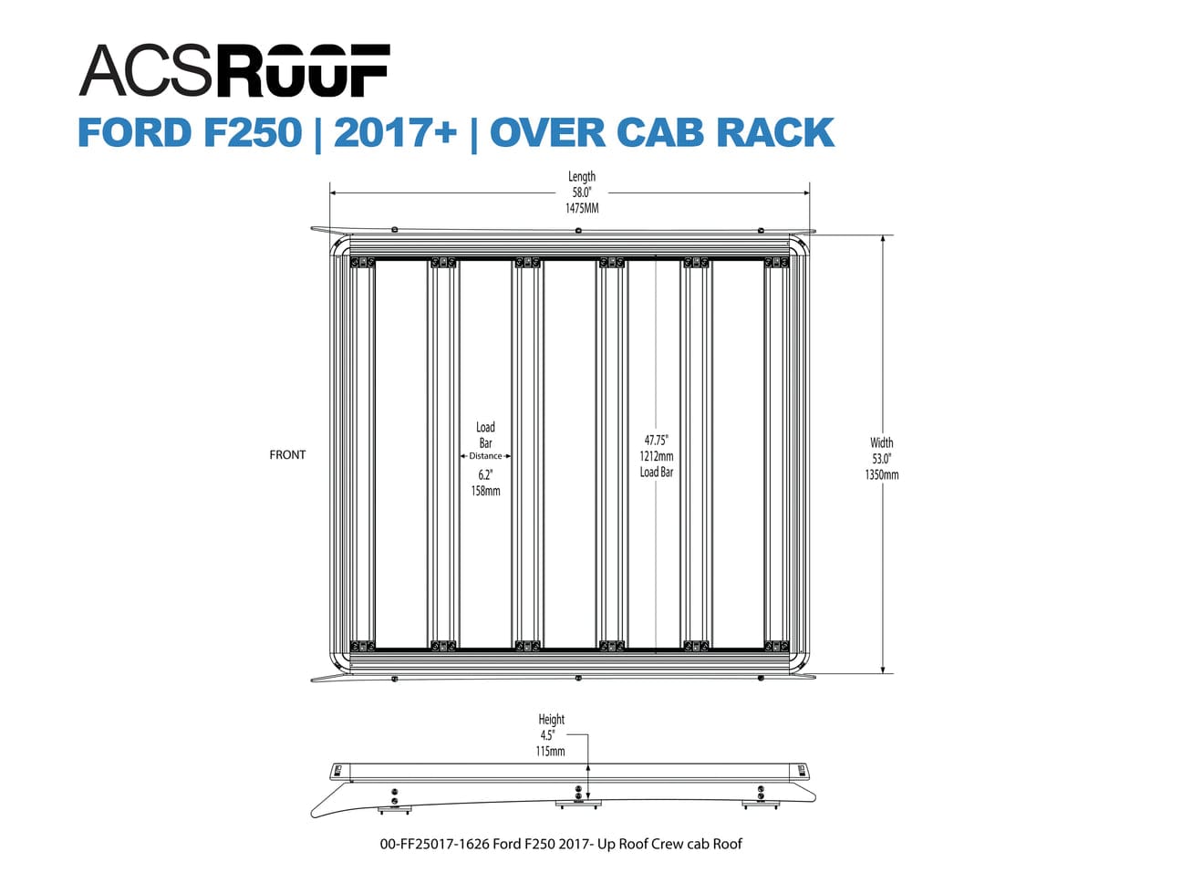 ACS ROOF Over Cab Platform Rack - by Leitner – GTFOverland