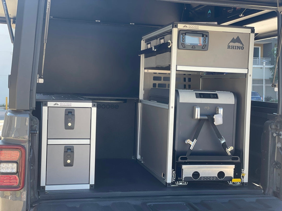 Goose Gear rear passenger-side CampKitchen module