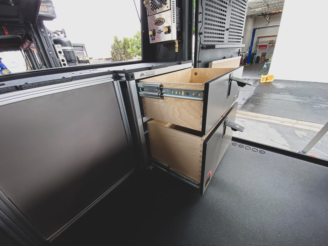 Alu-Cab Alu-Cabin Ram 2500 &amp; 3500 2019-Present 5th Gen - Rear Double Drawer Module