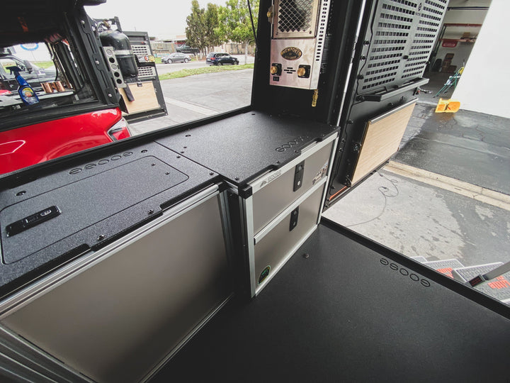 Alu-Cab Alu-Cabin Ram 2500 &amp; 3500 2019-Present 5th Gen - Rear Double Drawer Module