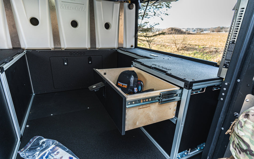 Alu-Cab Canopy Camper V2 - Chevy Colorado/GMC Canyon 2015-Present 2nd Gen. - Rear Double Drawer Module - 5&