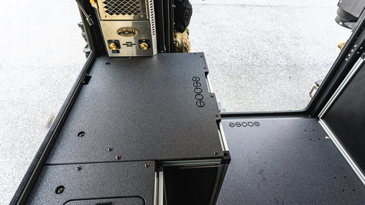 Alu-Cab Canopy Camper V2 - Toyota Tacoma 2005-Present 2nd &amp; 3rd Gen. - Rear Double Drawer Module - 5&