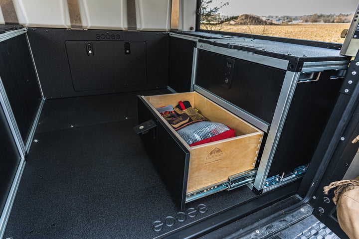 Alu-Cab Canopy Camper V2 - Toyota Tacoma 2005-Present 2nd &amp; 3rd Gen. - Rear Double Drawer Module - 6&