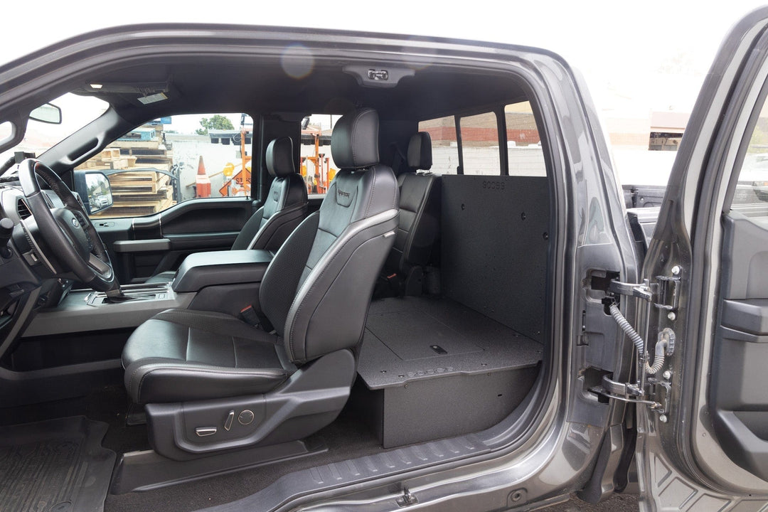 Goose Gear Ford F150 2015-Present 13th &amp; 14th Gen. SuperCab - Second Row Seat Delete Plate System