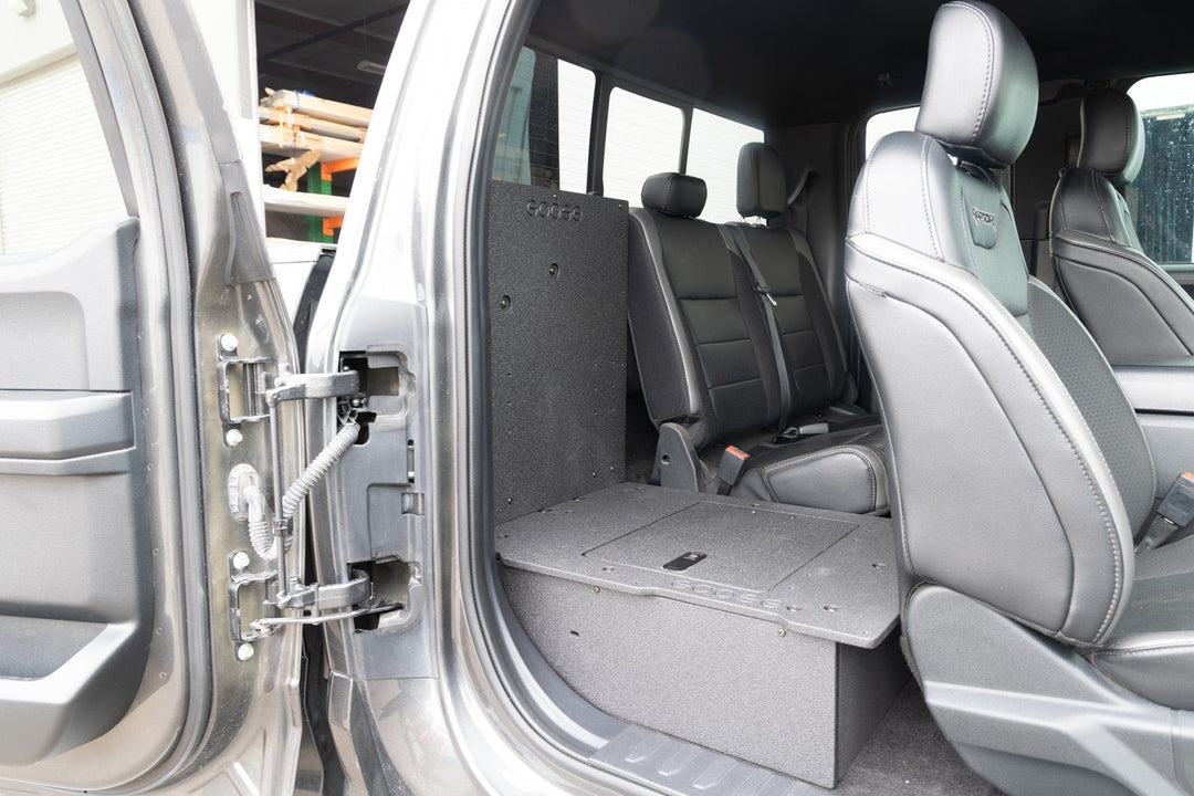 Goose Gear Ford F150 2015-Present 13th &amp; 14th Gen. SuperCab - Second Row Seat Delete Plate System