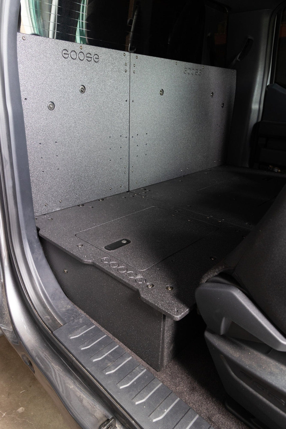 Goose Gear Ford F150 2015-Present 13th &amp; 14th Gen. SuperCab - Second Row Seat Delete Plate System