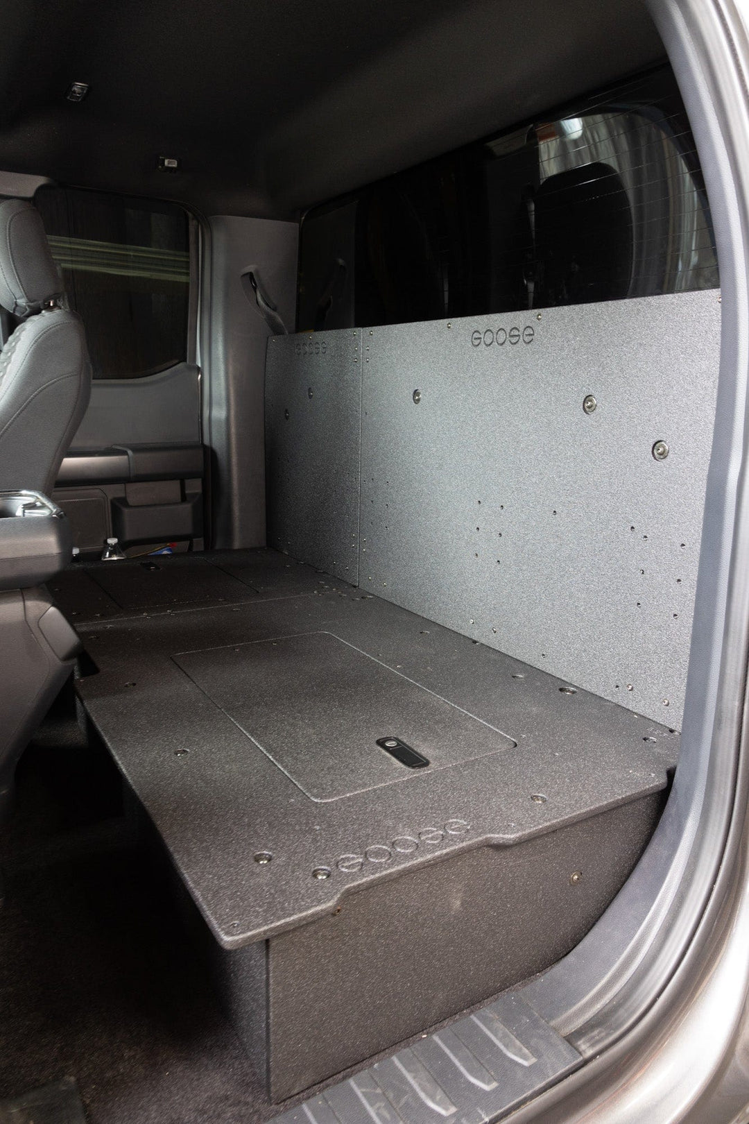 Goose Gear Ford F150 2015-Present 13th &amp; 14th Gen. SuperCab - Second Row Seat Delete Plate System