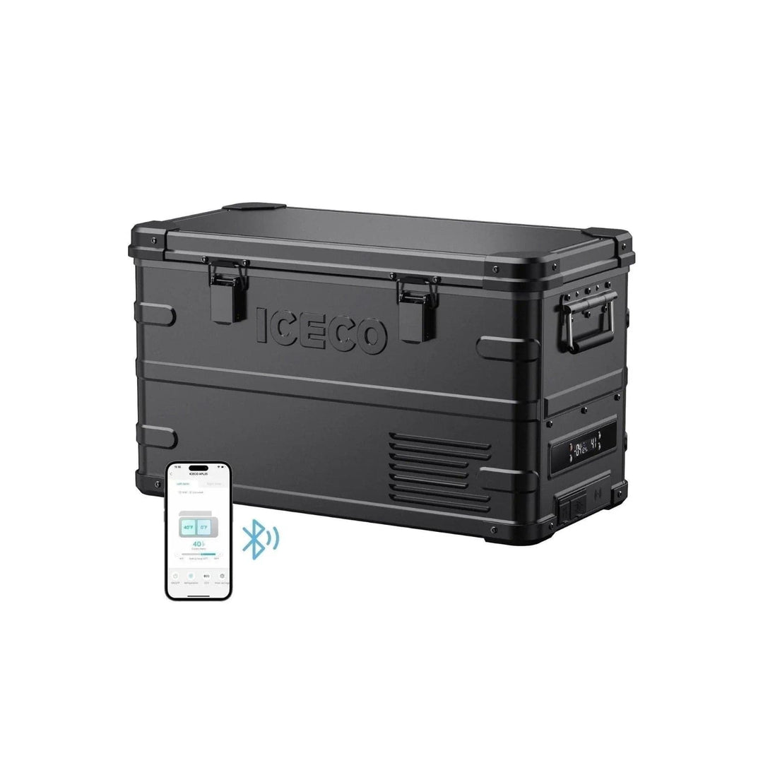 APL35 Dual Zone Aluminum Silver Fridge | ICECO | 35 LT BLACK