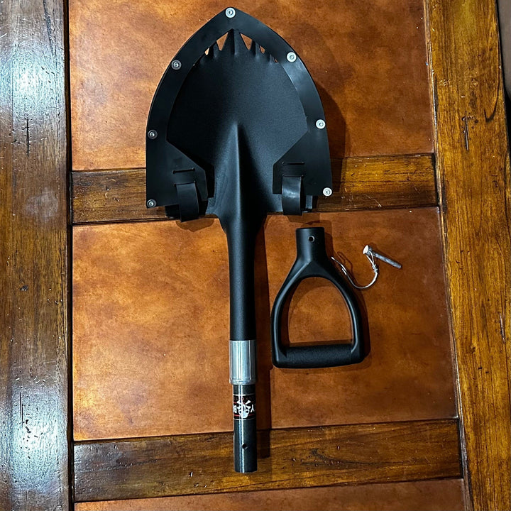 Krazy Beaver Mini Shovel  with guard (Textured Black Head / Black Handle 